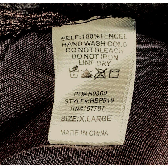 XL Hunter & Brown Pants Womens Flowy Black Elastic Pull On 3 Leg Patch Pockets - Picture 11 of 13